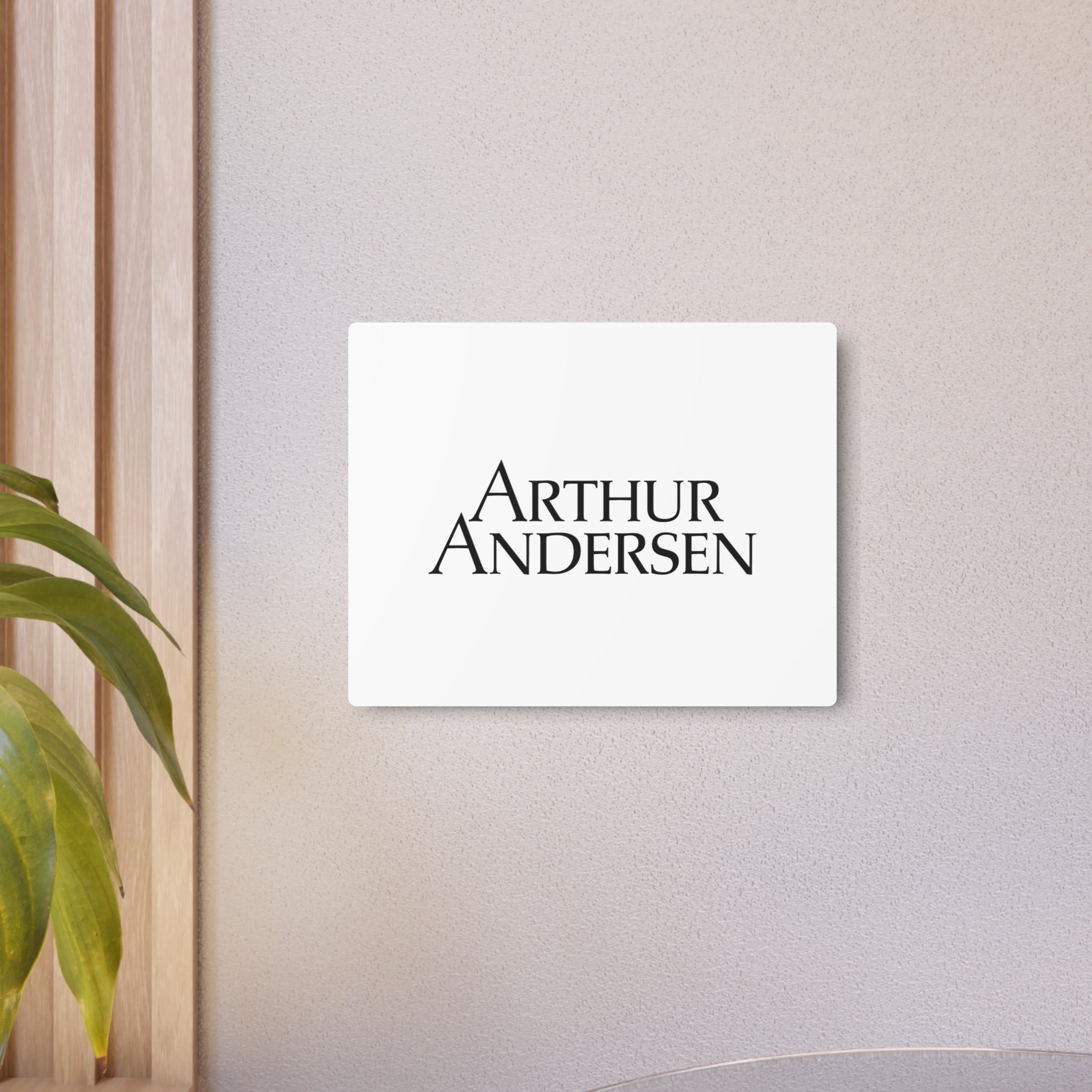 Arthur Andersen Metal Sign