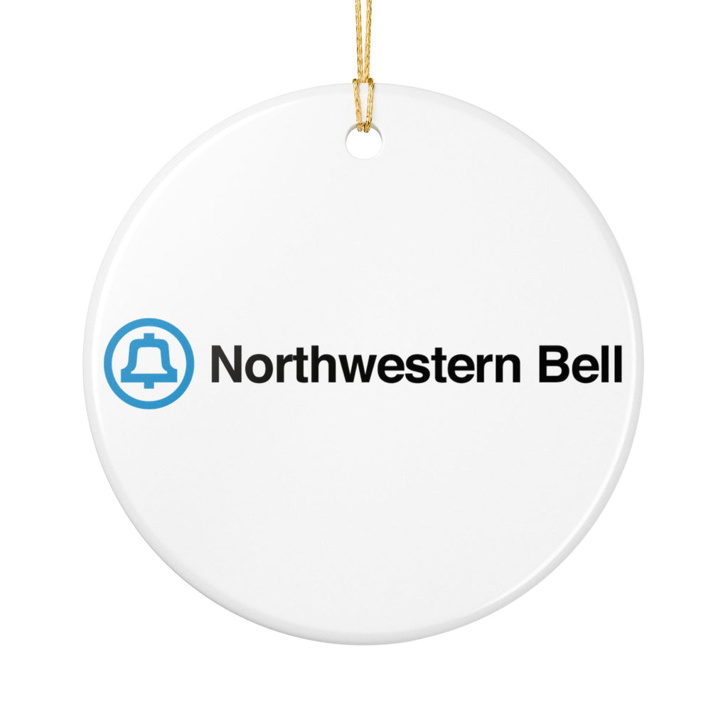 Northwestern Bell Ceramic Ornament