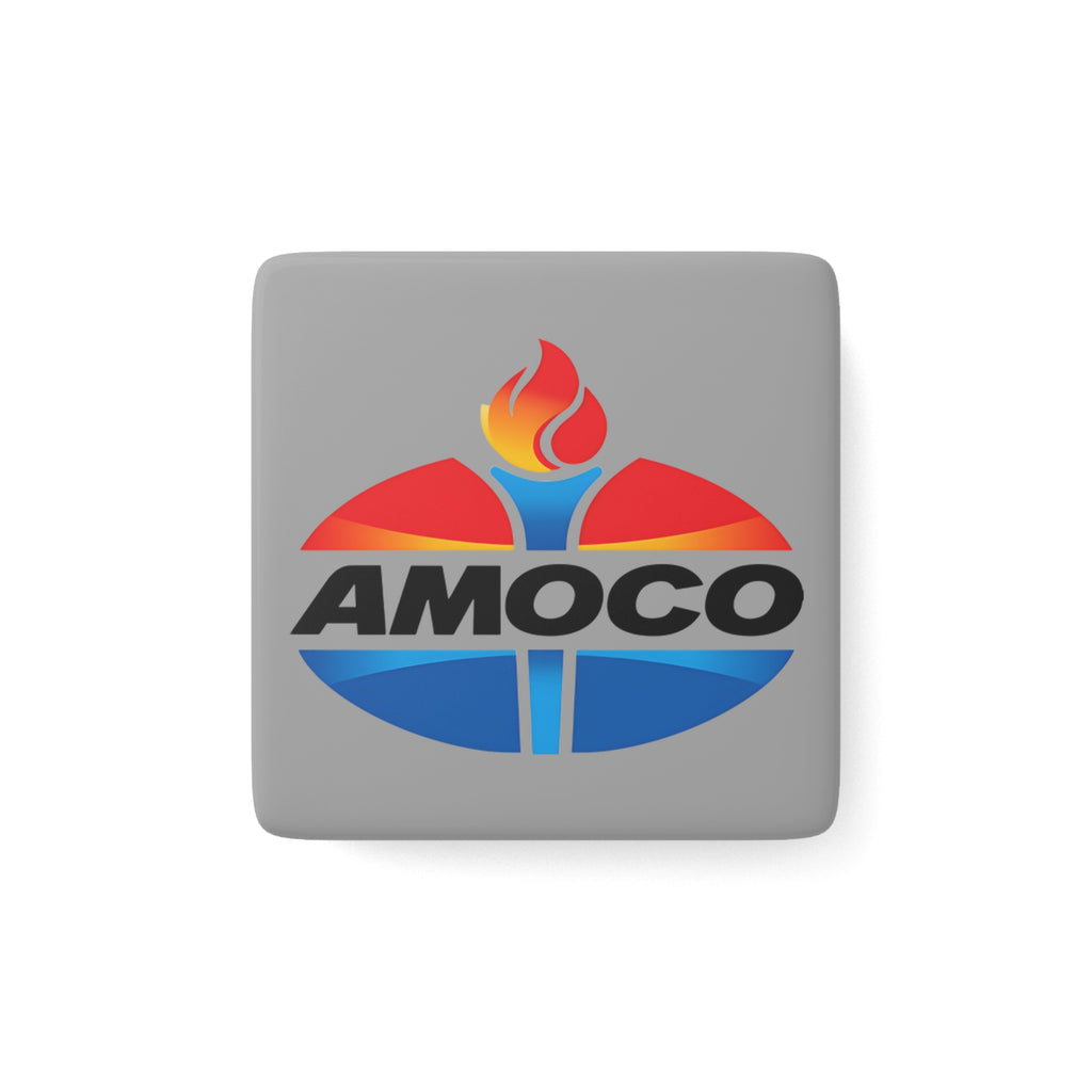 Amoco Square Porcelain Fridge Magnet