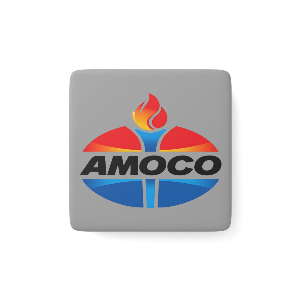 Amoco Square Porcelain Fridge Magnet