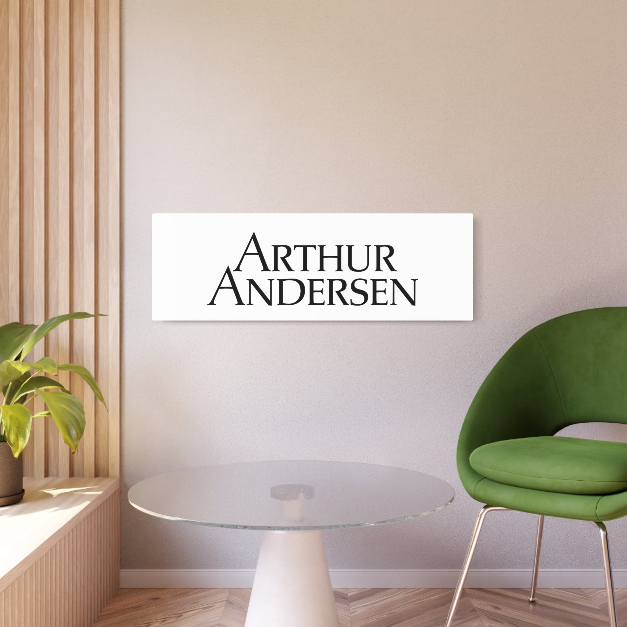 Arthur Andersen Metal Sign