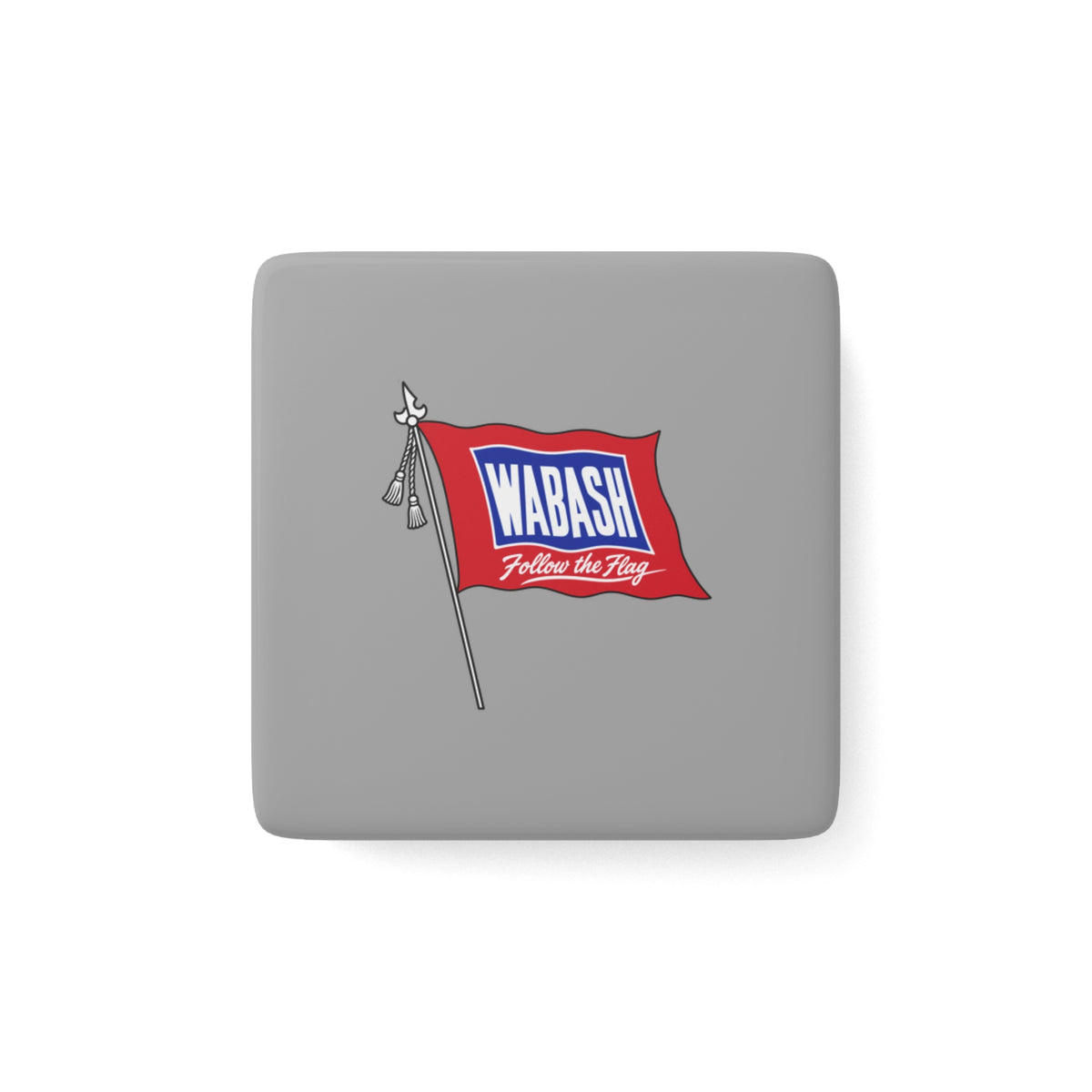 Wabash Railroad Square Porcelain Fridge Magnet