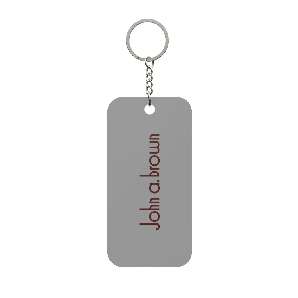 John A. Brown Double-Sided Keychain Charm