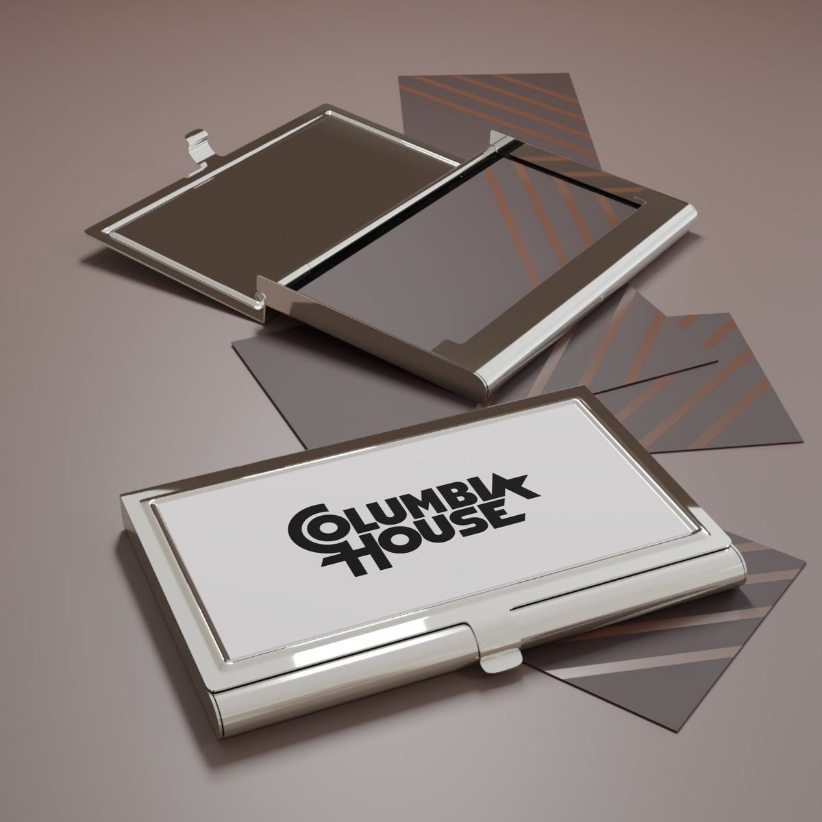 Columbia House Metal Business Card Holder