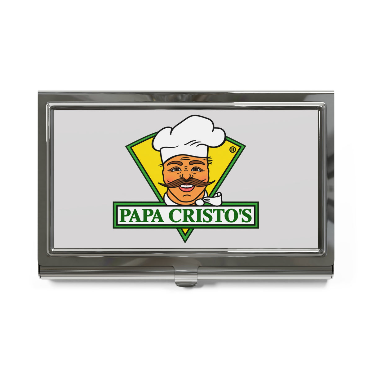 Papa Cristo's Metal Business Card Holder