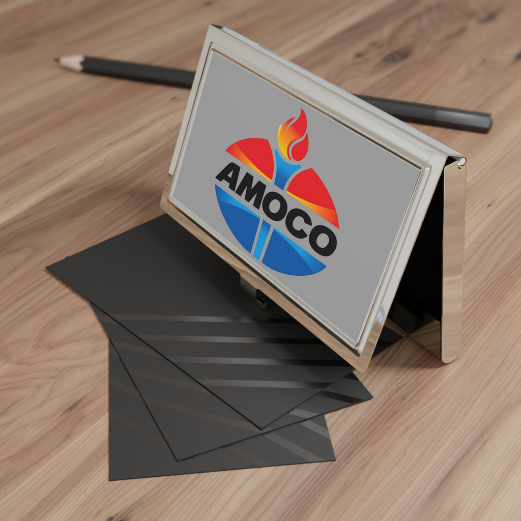 Amoco Metal Business Card Holder