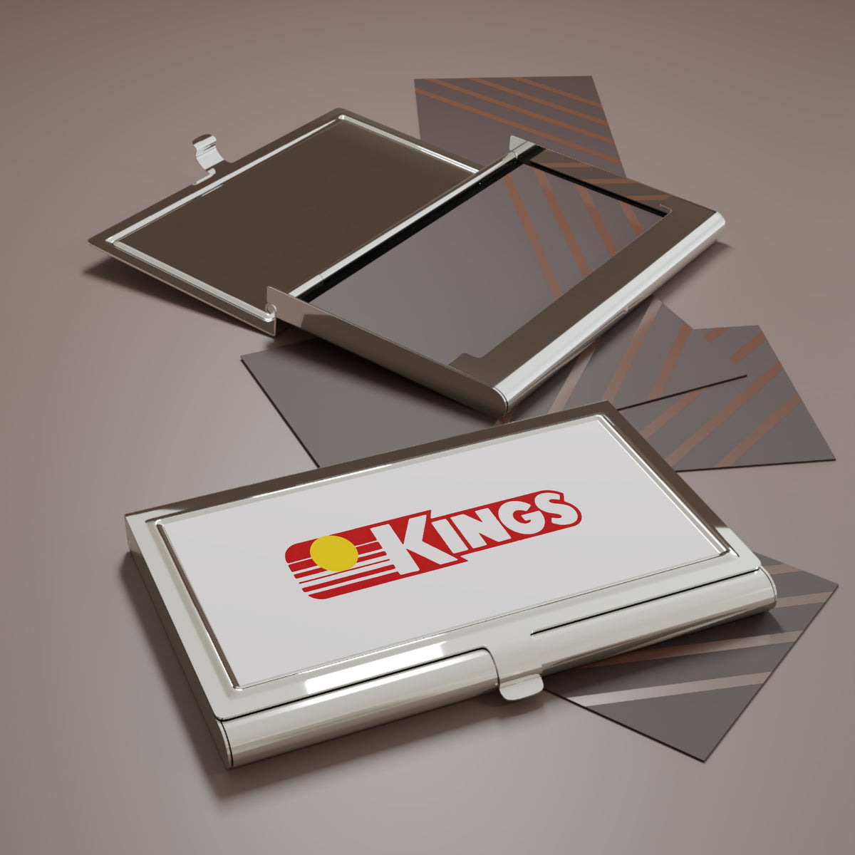 King's Department Stores Metal Business Card Holder