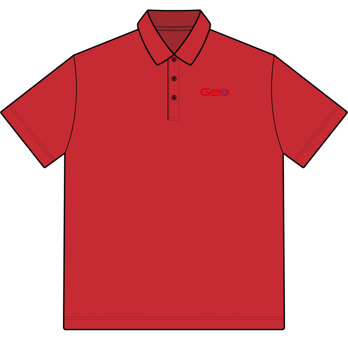 Geo Cotton Polo Shirt
