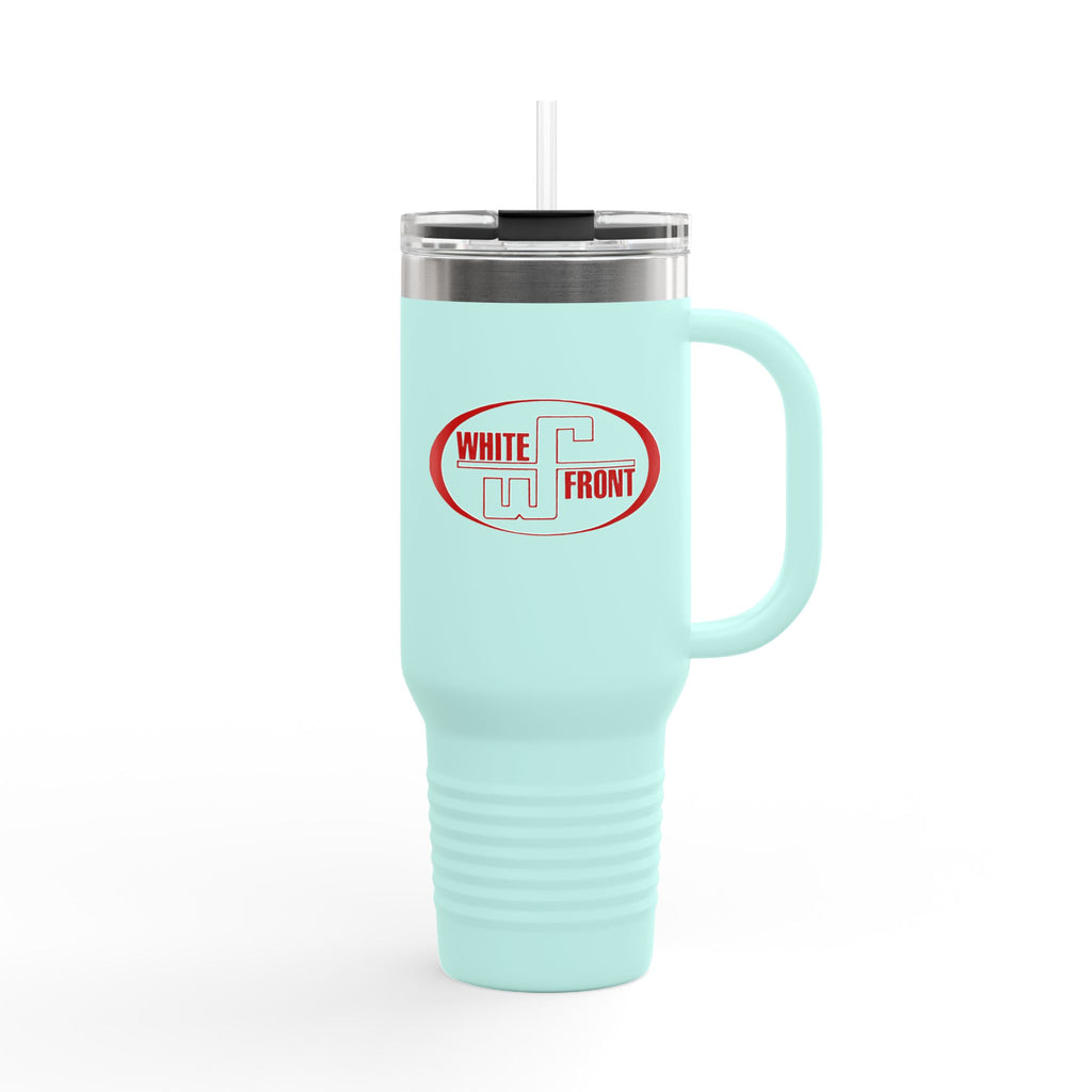 White Front 40oz Insulated Travel Mug Stainless Tumbler