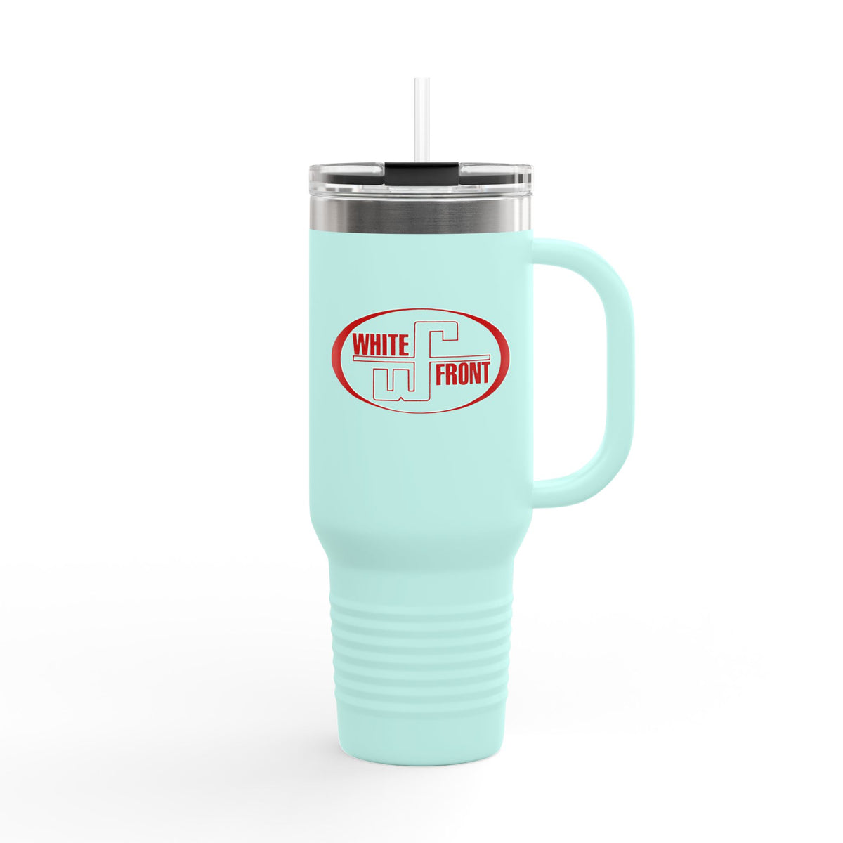 White Front 40oz Insulated Travel Mug Stainless Tumbler