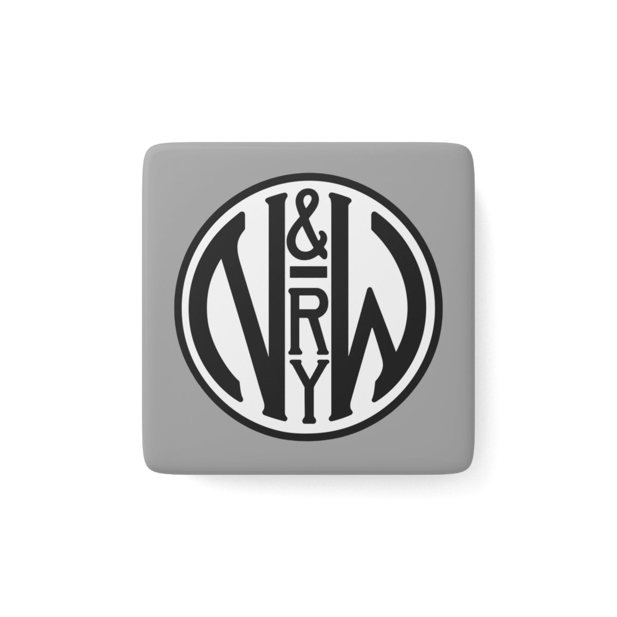Norfolk and Western Railway Square Porcelain Fridge Magnet
