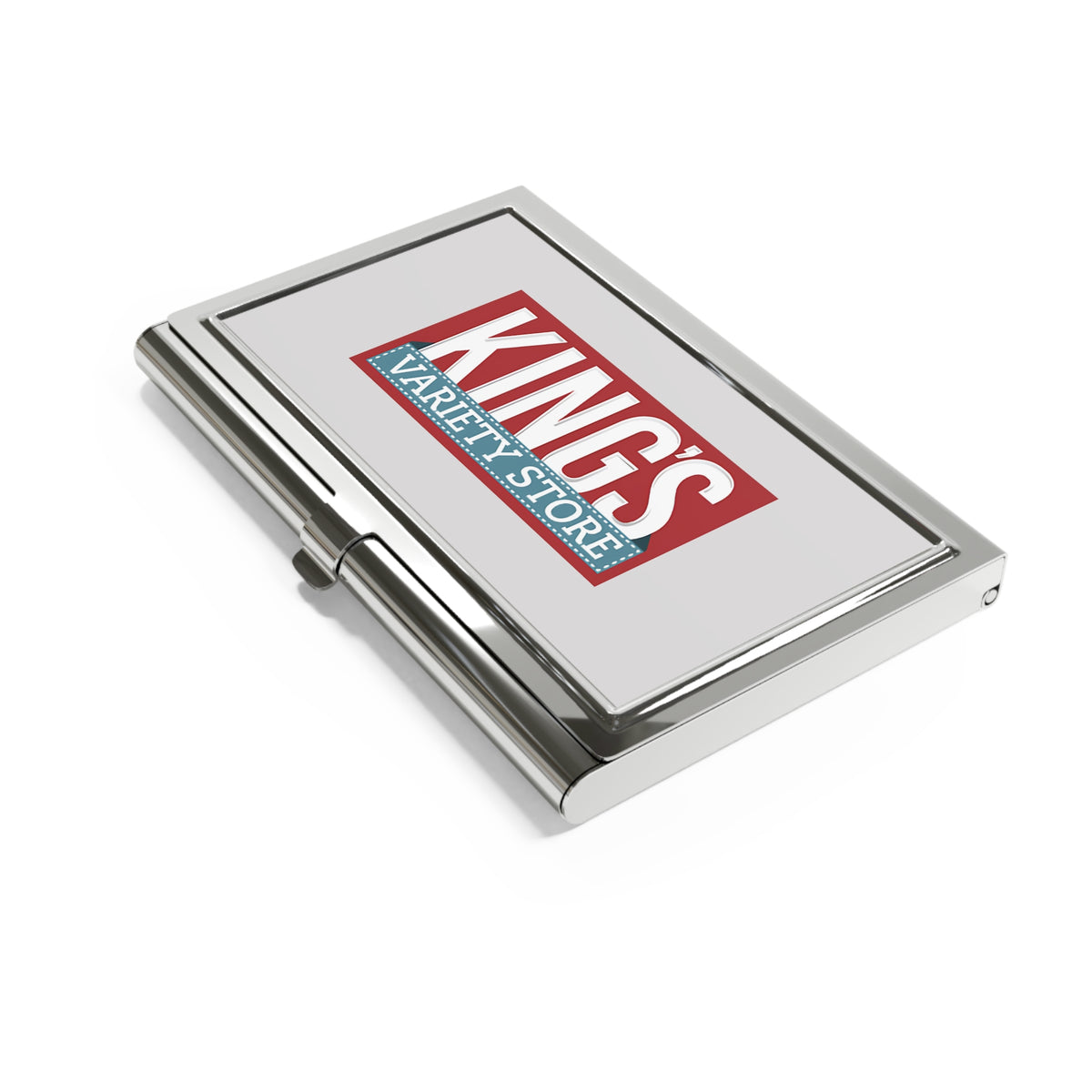 King's Variety Store Metal Business Card Holder