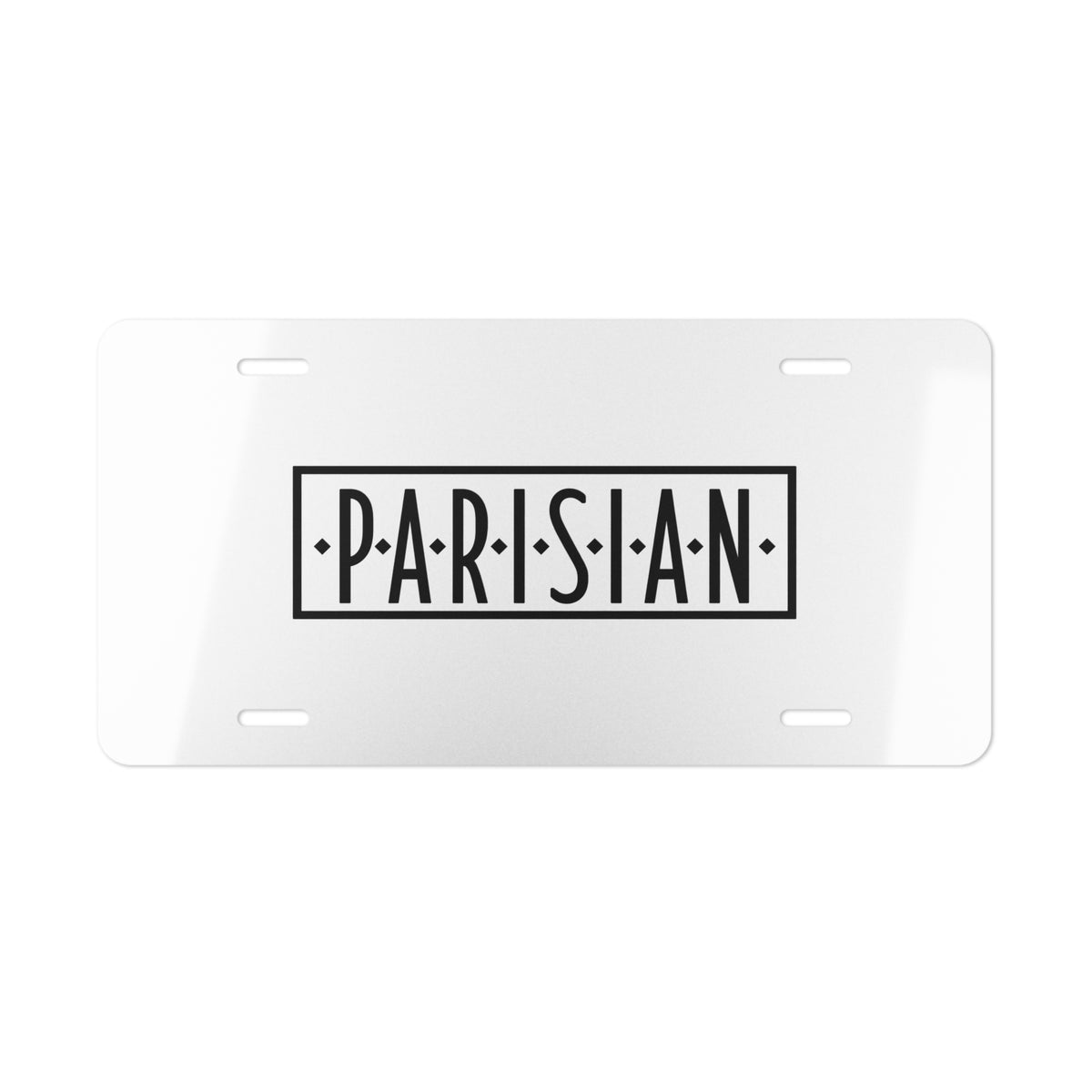 Parisian Vanity License Plate
