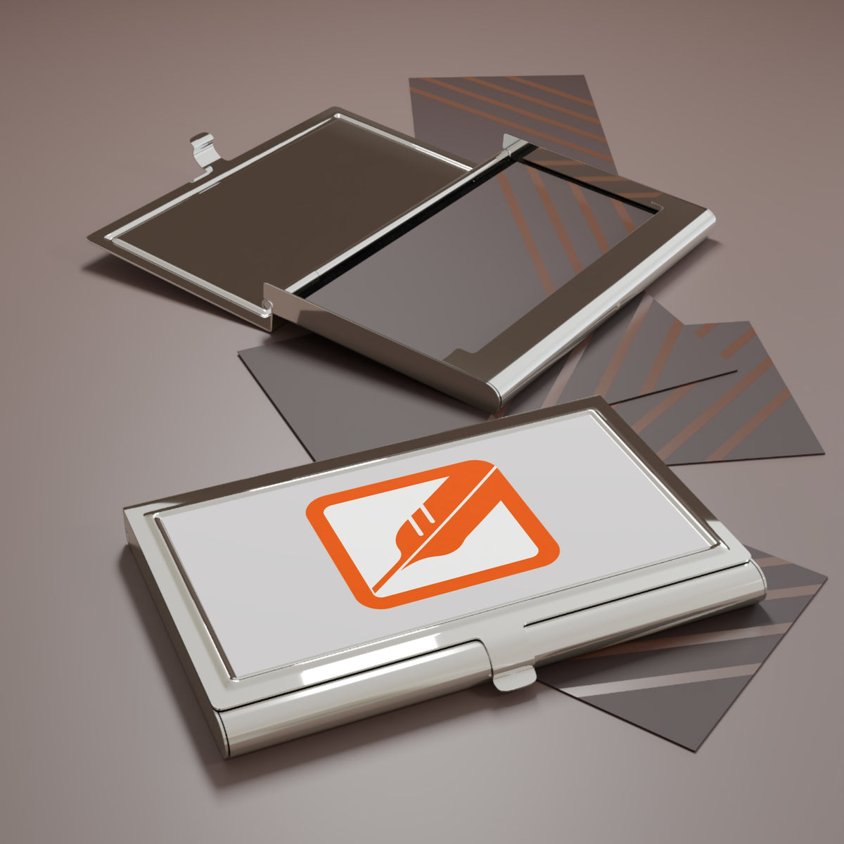 Western Pacific Railroad Metal Business Card Holder