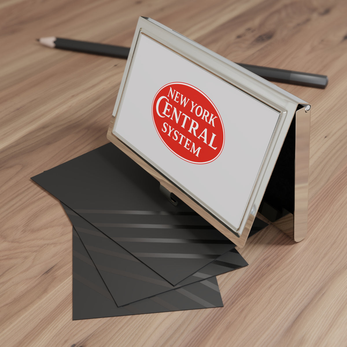 New York Central Railroad Metal Business Card Holder