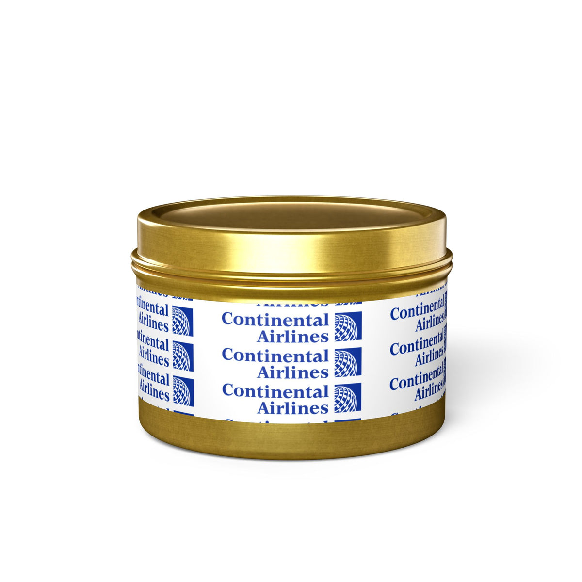 Continental Airlines Tin Candle