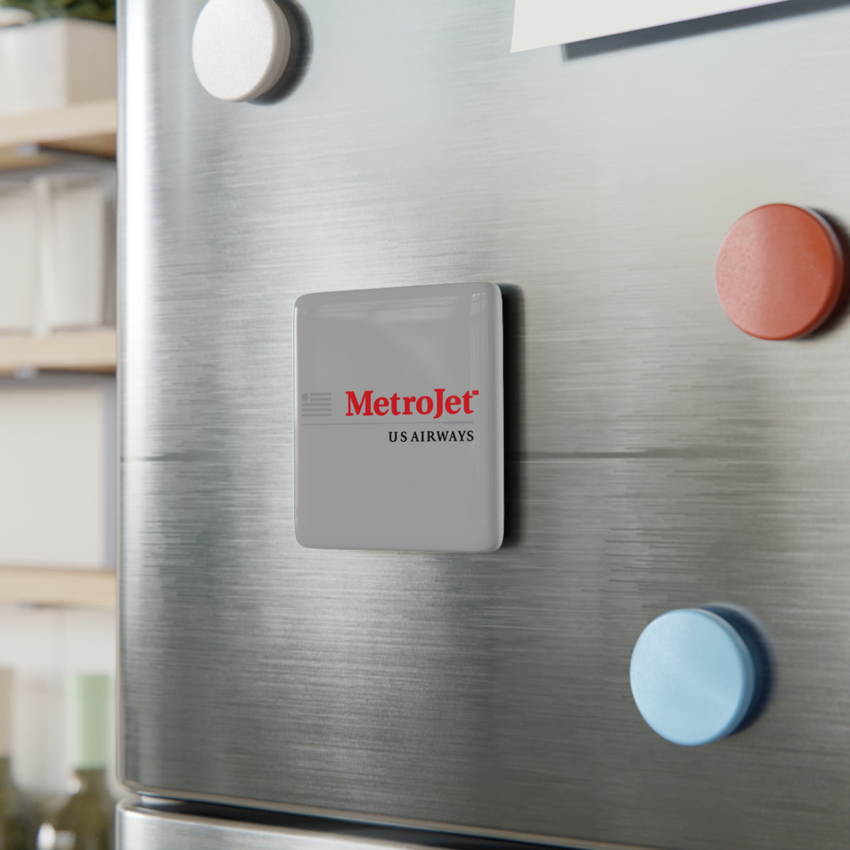 MetroJet Square Porcelain Fridge Magnet
