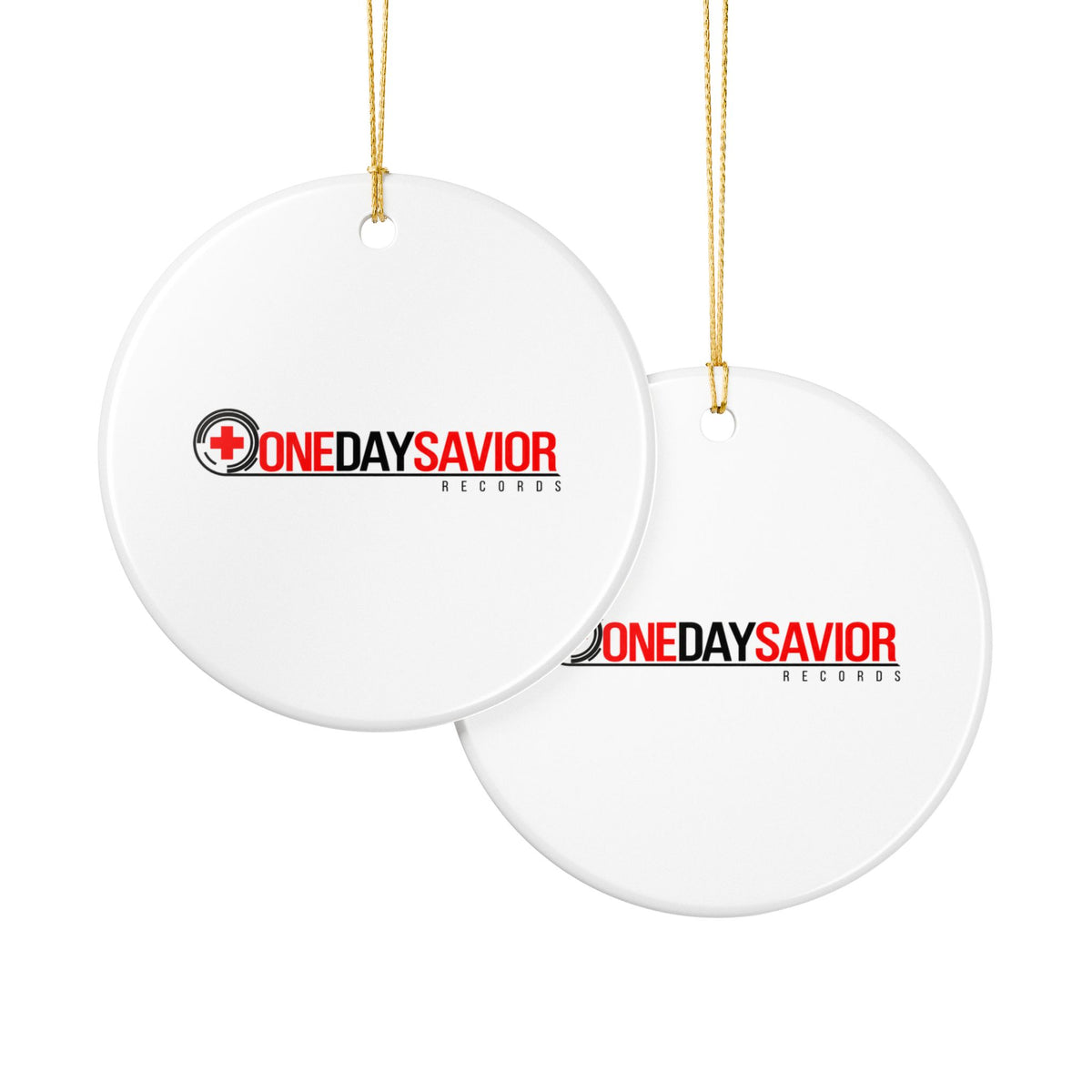 One Day Savior Recordings Ceramic Ornament
