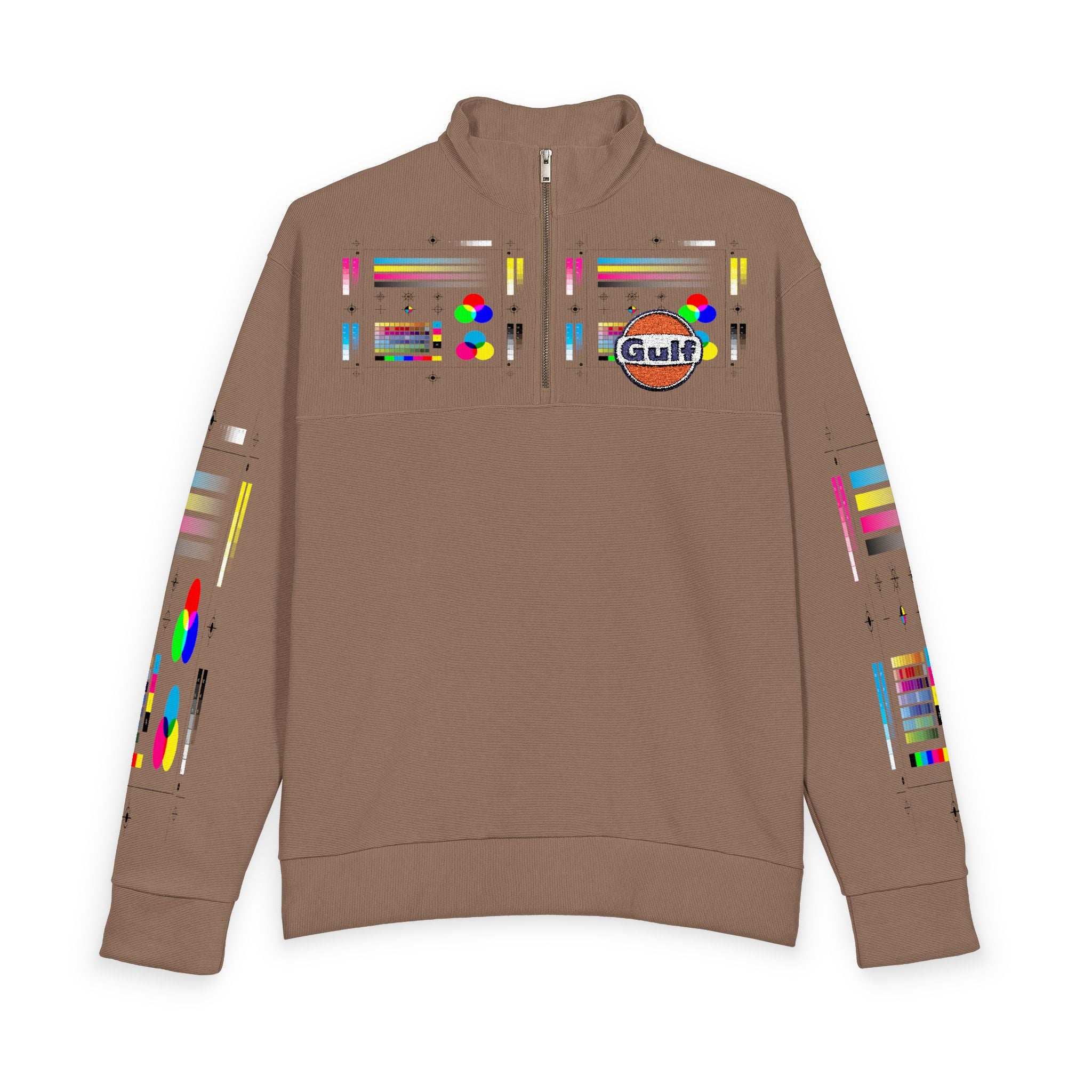 Gulf Oil Heavy Knit Quarter-Zip Sweatshirt