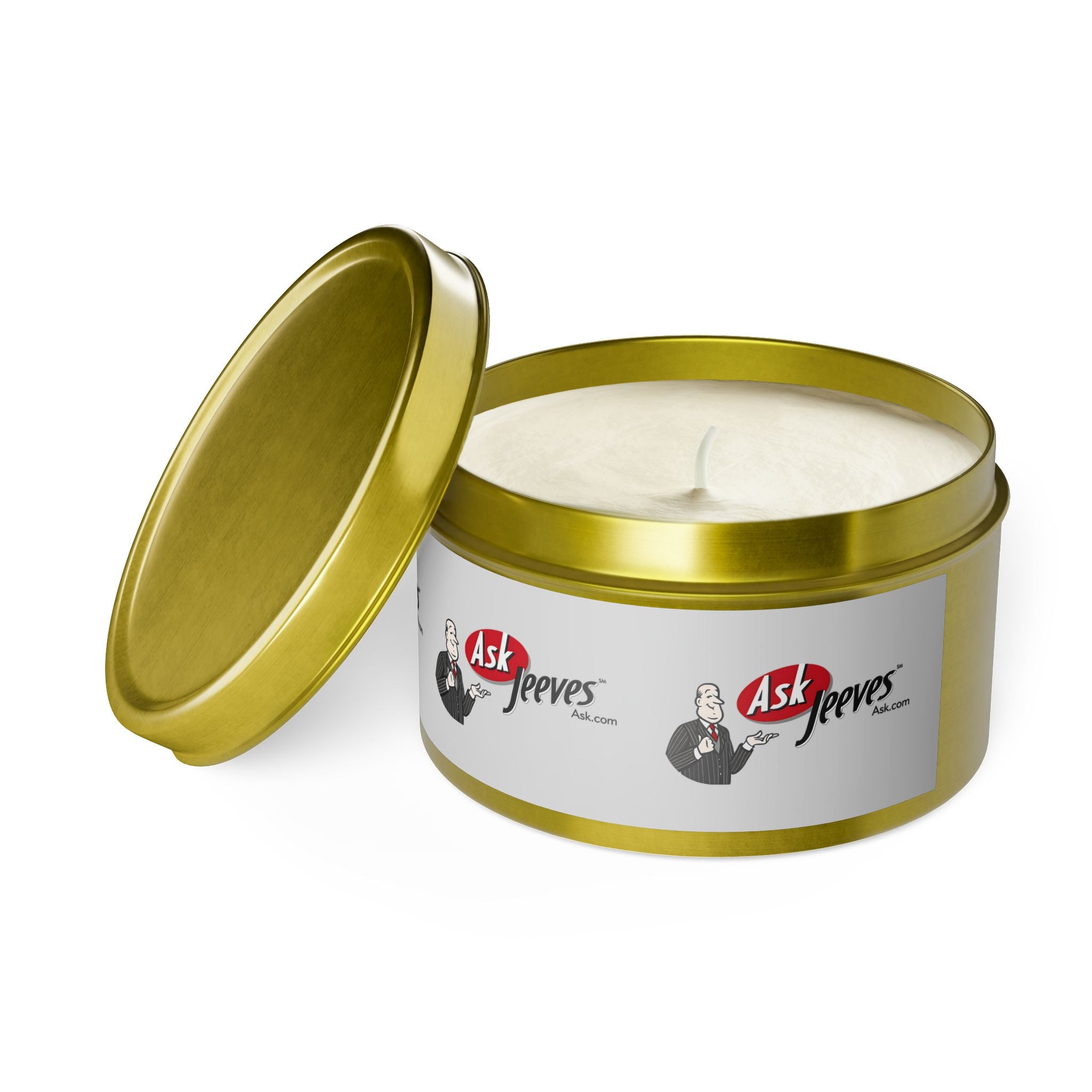 Ask Jeeves Template Tin Candle