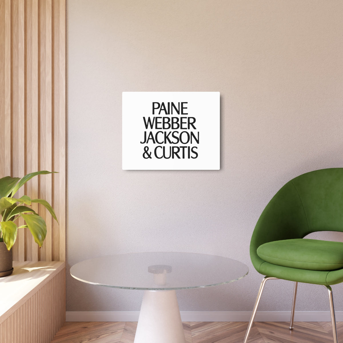Paine Webber Jackson & Curtis Metal Sign