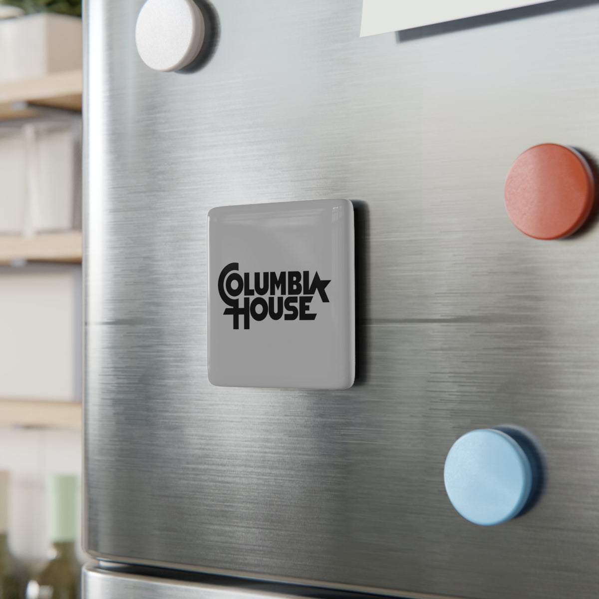 Columbia House Square Porcelain Fridge Magnet