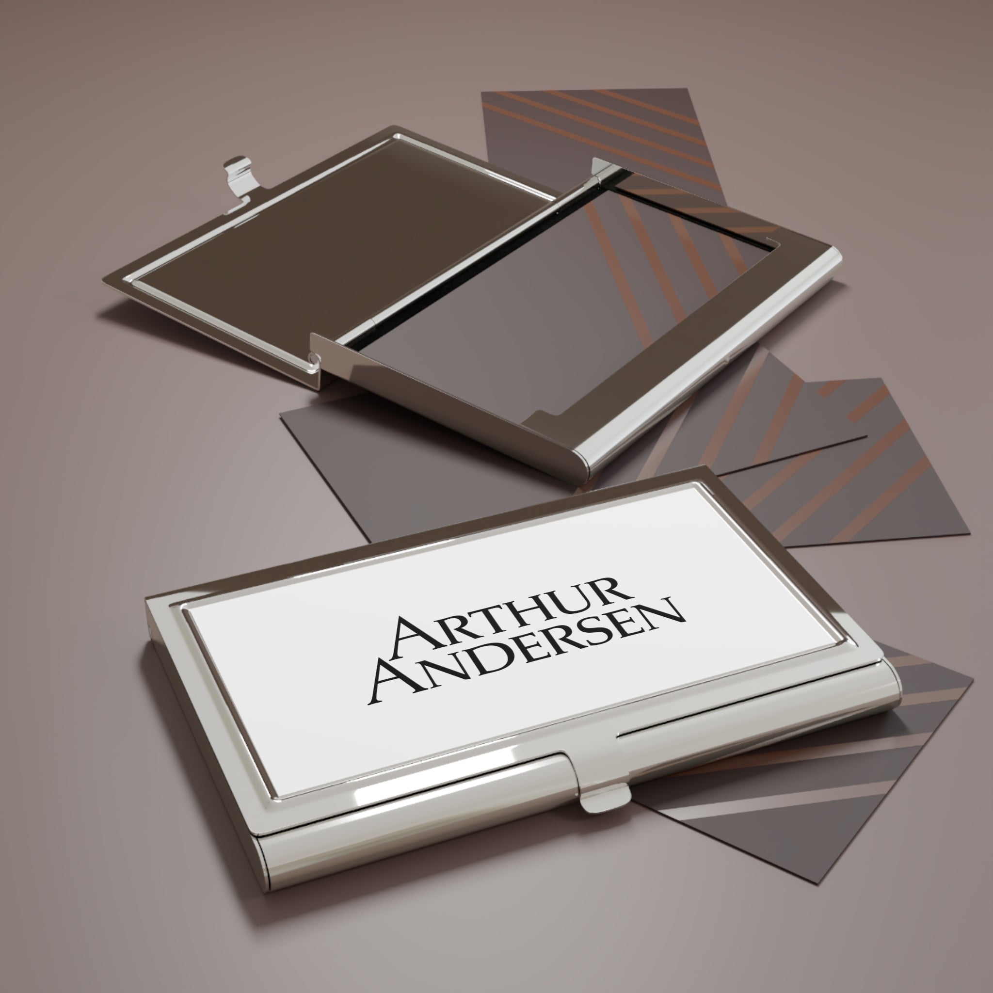 Arthur Andersen Metal Business Card Holder