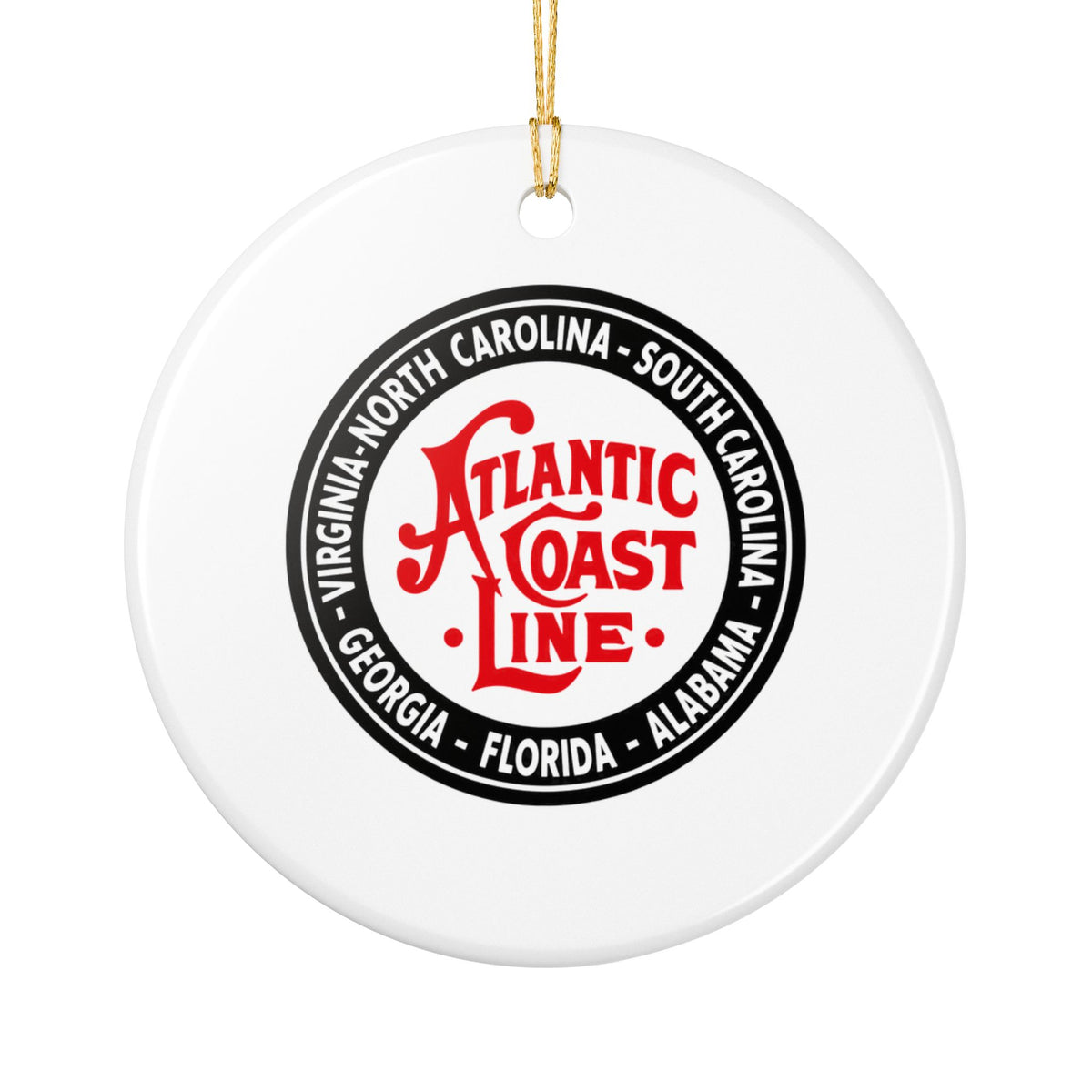 Atlantic Coast Line Railroad Ceramic Ornament