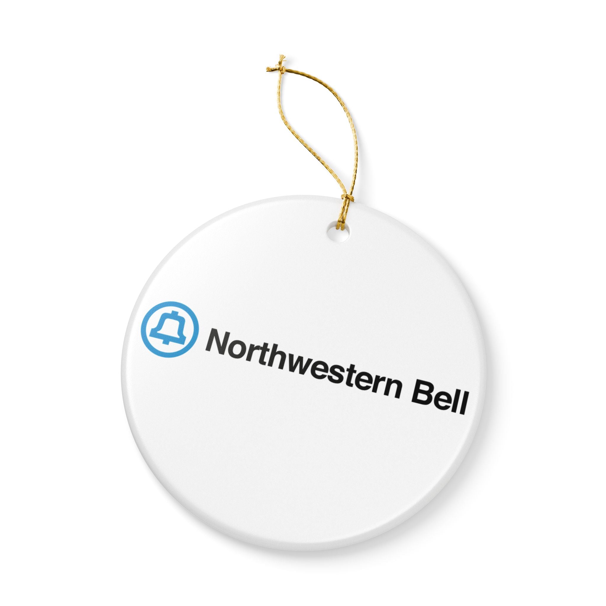 Northwestern Bell Ceramic Ornament