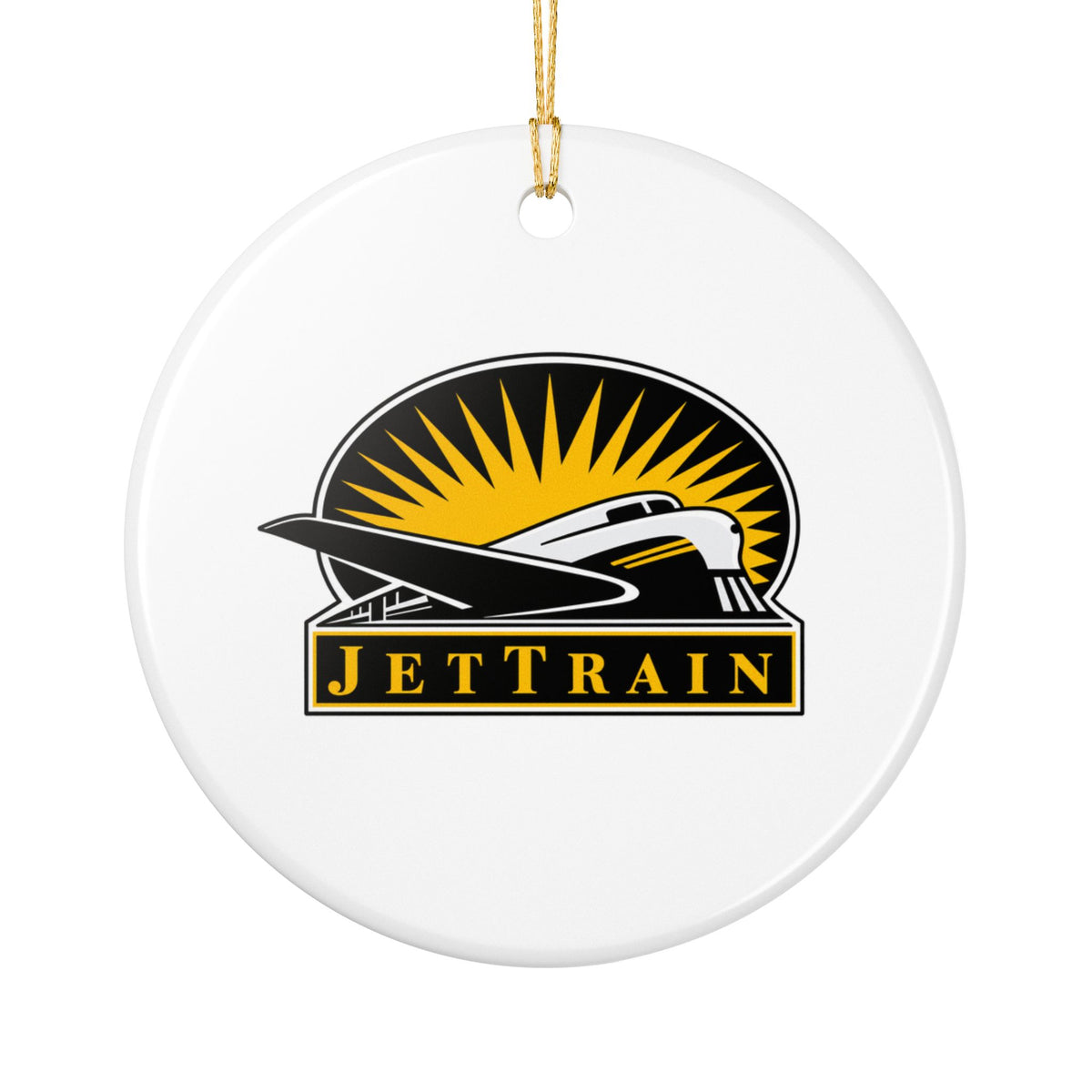 Bombardier JetTrain Ceramic Ornament