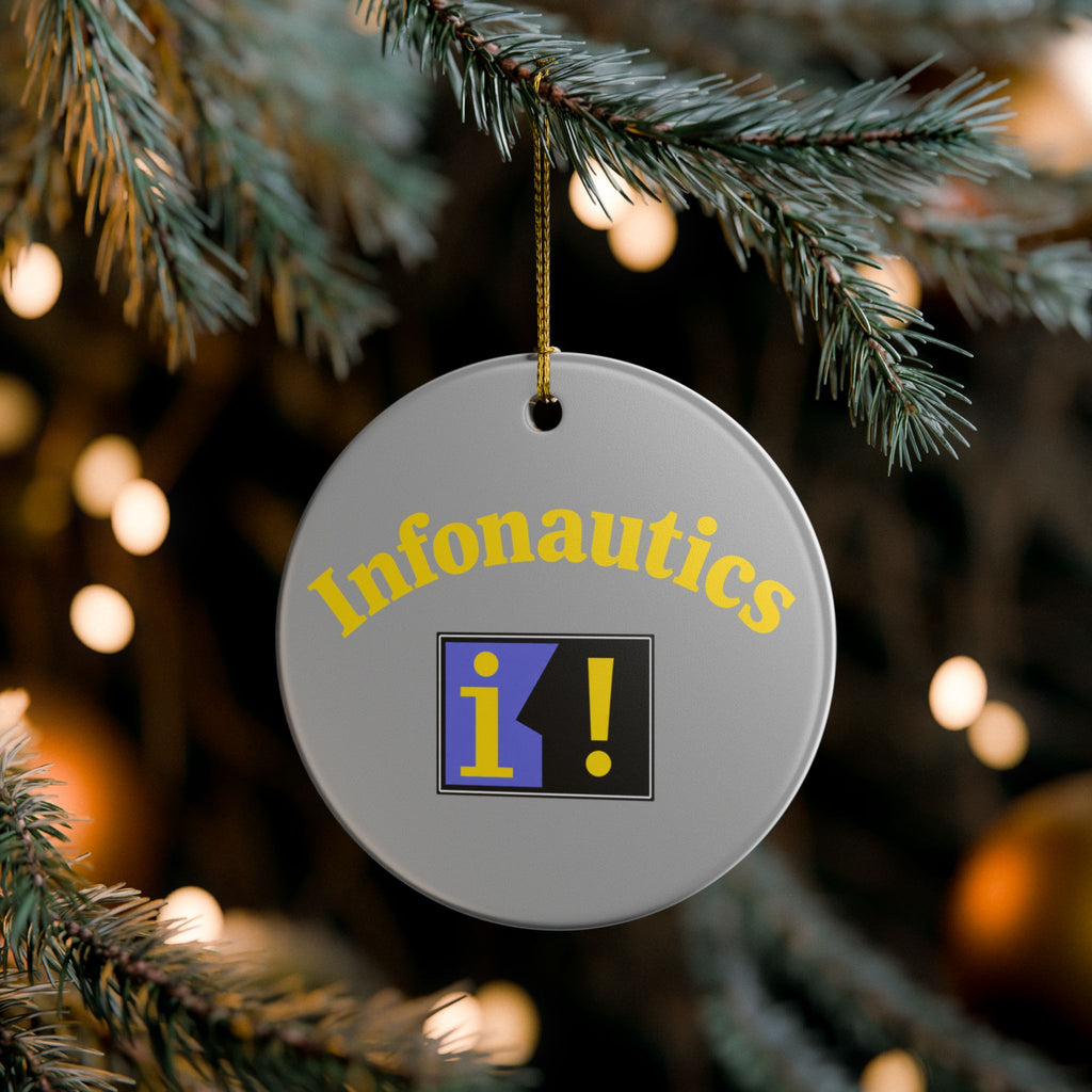 Infonautics Ceramic Ornament