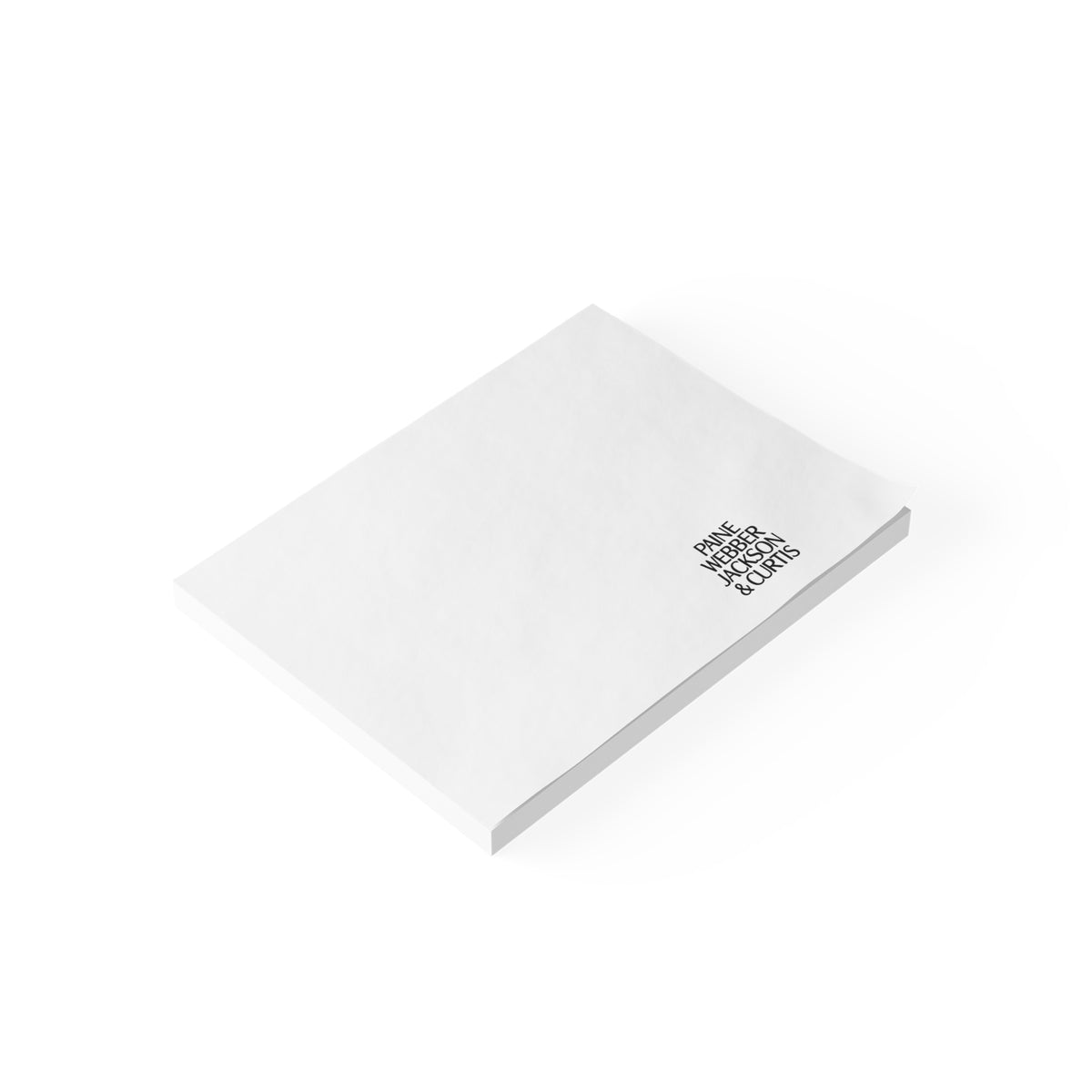 Paine Webber Jackson & Curtis Sticky Post-it Note Pad
