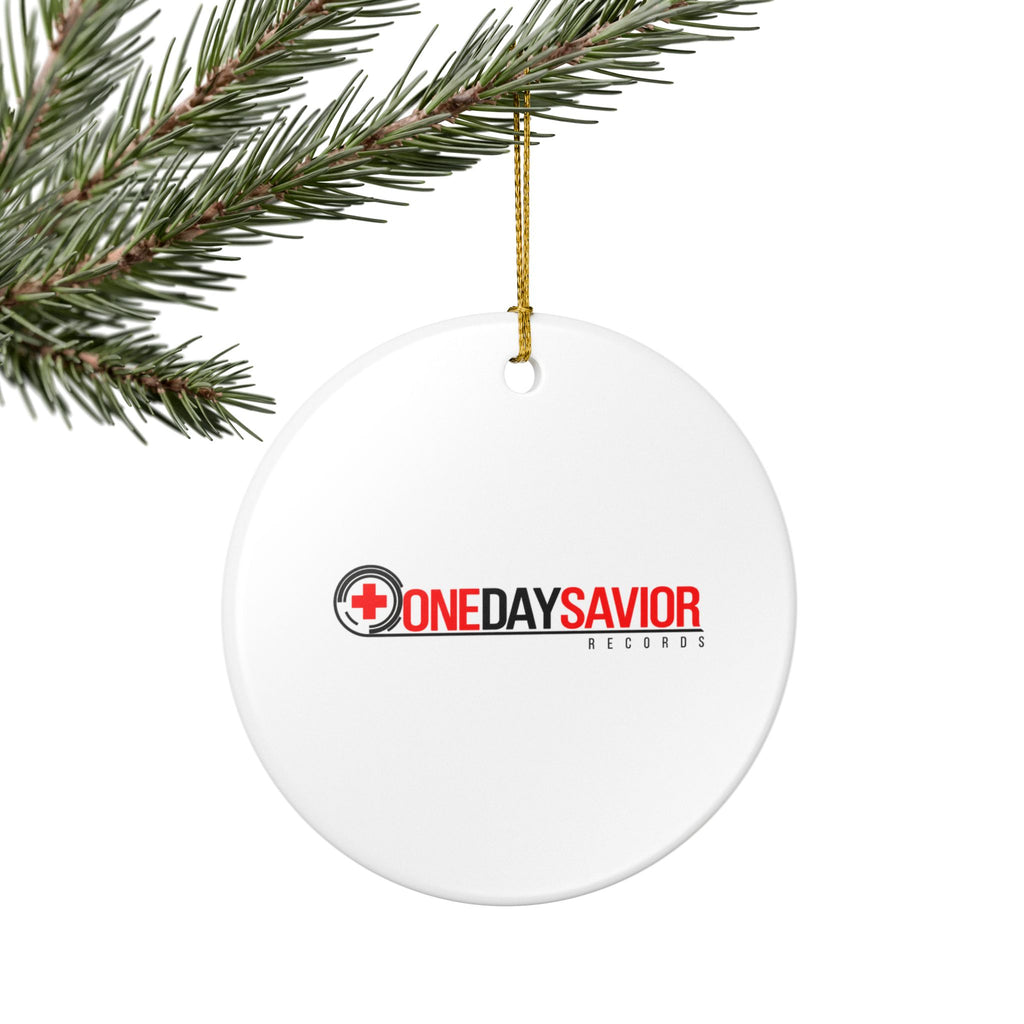 One Day Savior Recordings Ceramic Ornament