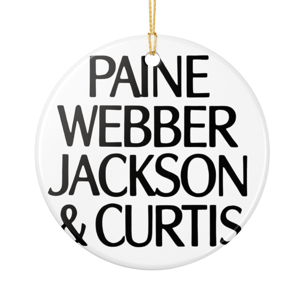 Paine Webber Jackson & Curtis Ceramic Ornament