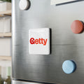 Getty Oil Square Porcelain Fridge Magnet