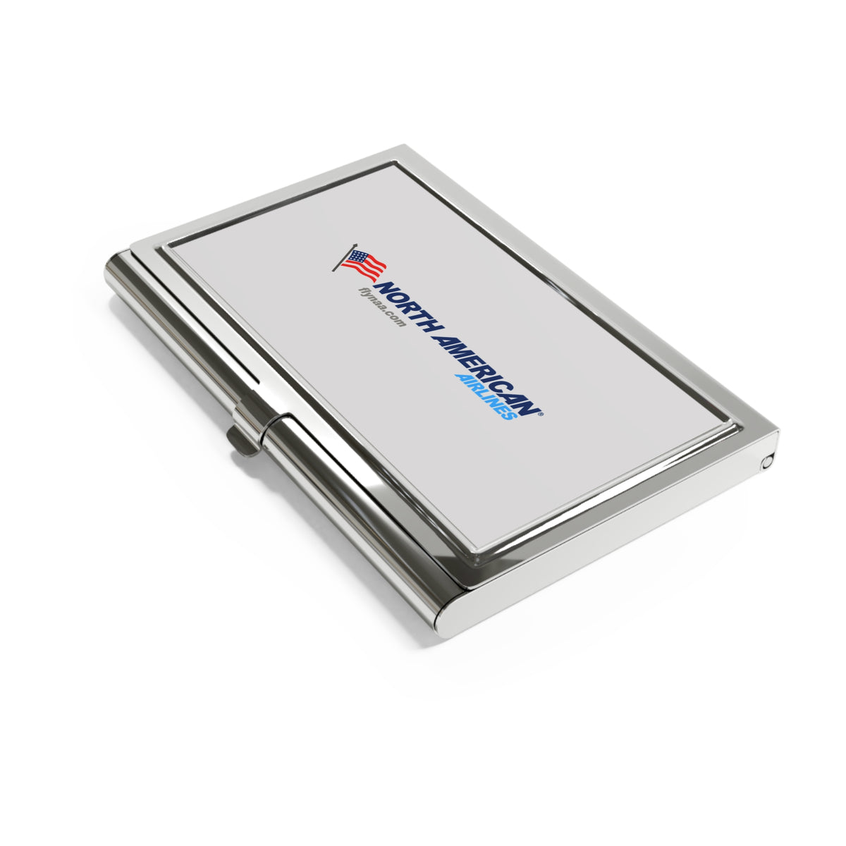 North American Airlines Metal Business Card Holder