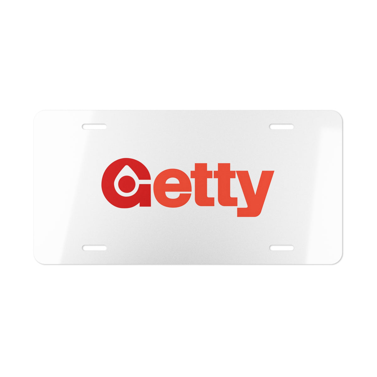 Getty Oil Vanity License Plate