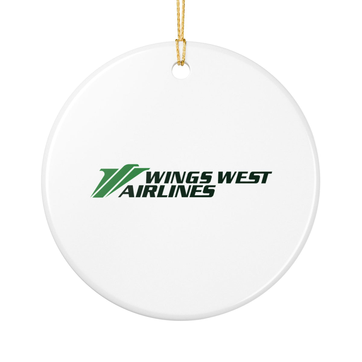 Wings West Airlines Ceramic Ornament