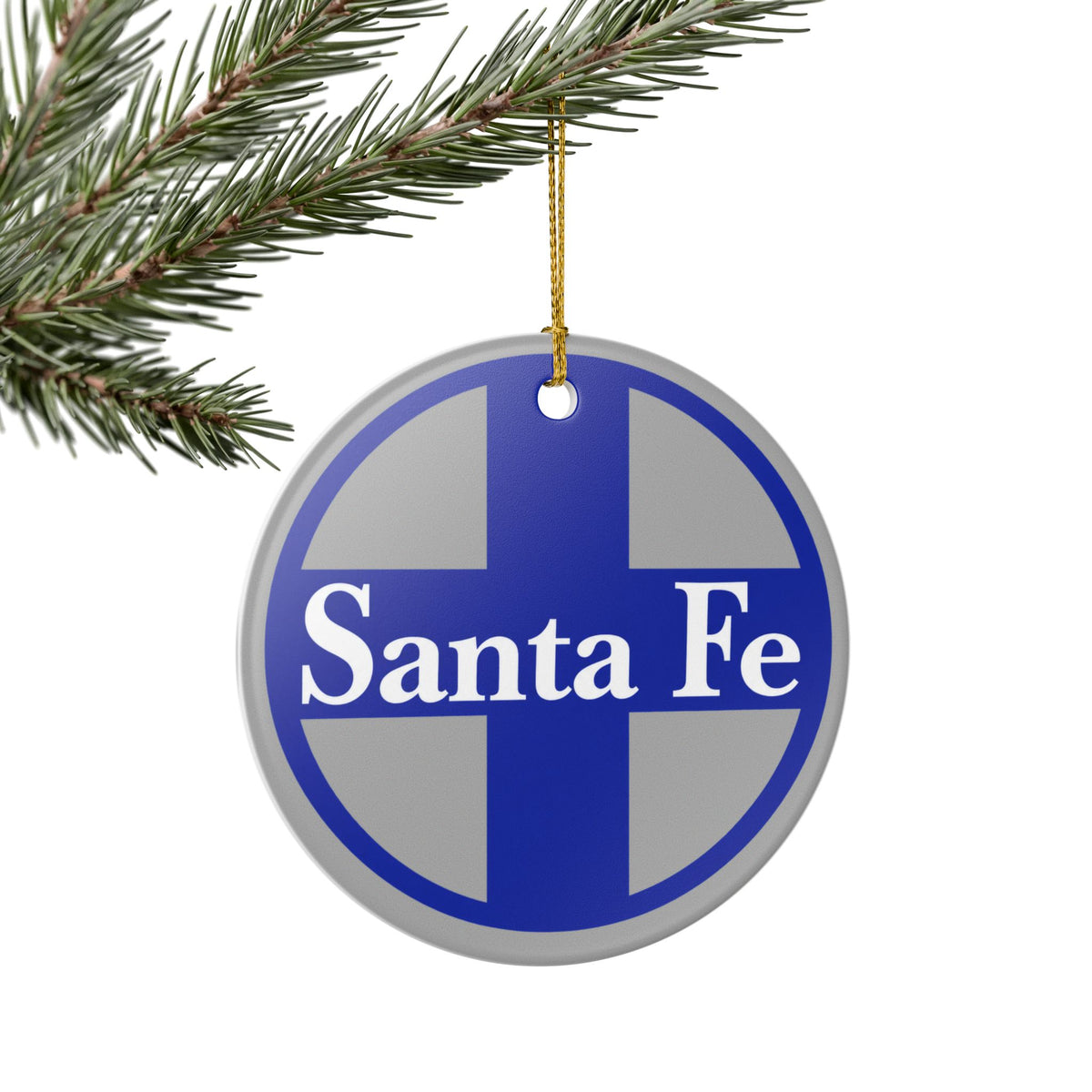 Atchison Topeka and Santa Fe Railway Ceramic Ornament