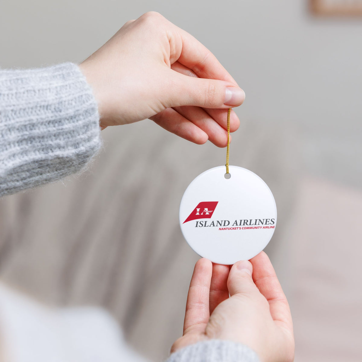 Island Airlines Ceramic Ornament