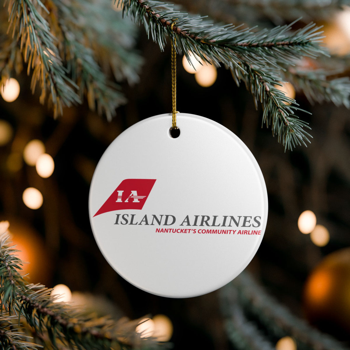 Island Airlines Ceramic Ornament