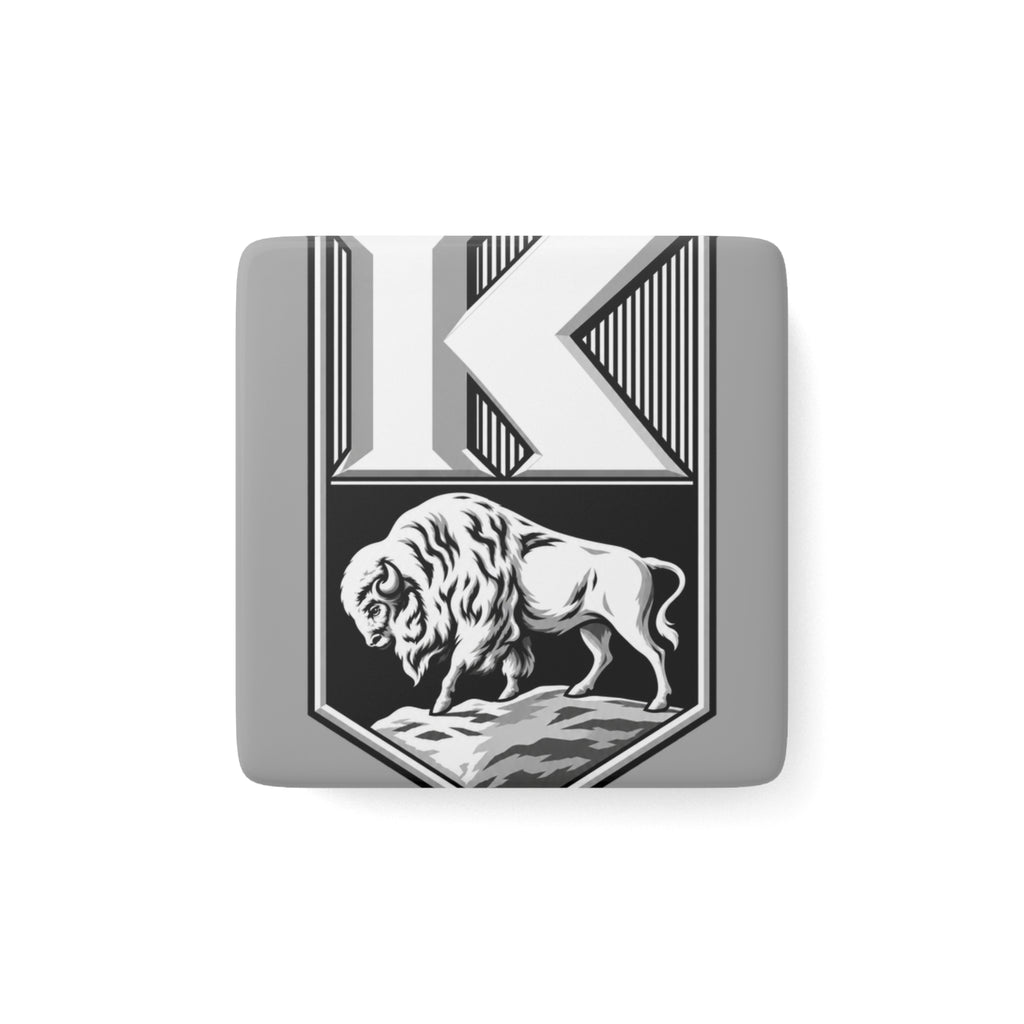 Kaiser Motors Square Porcelain Fridge Magnet