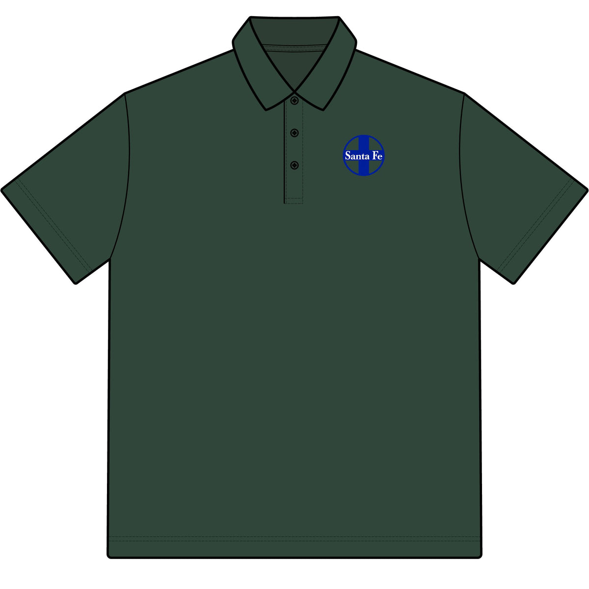 Atchison Topeka and Santa Fe Railway Cotton Polo Shirt