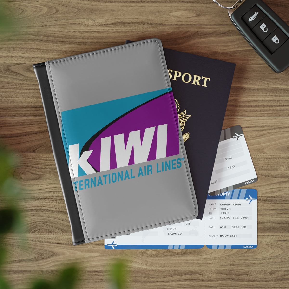 Kiwi International Air Lines Passport Cover