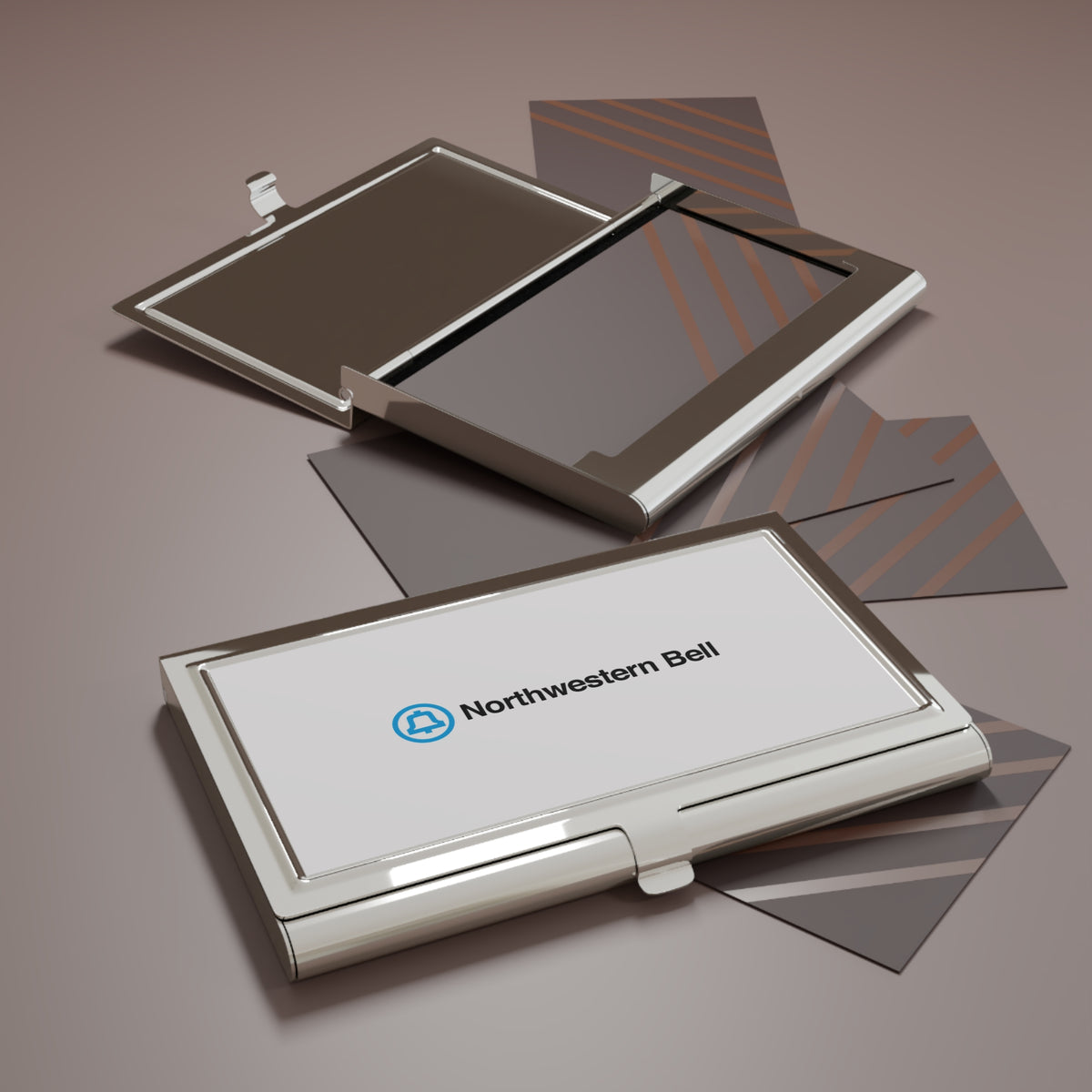 Northwestern Bell Metal Business Card Holder