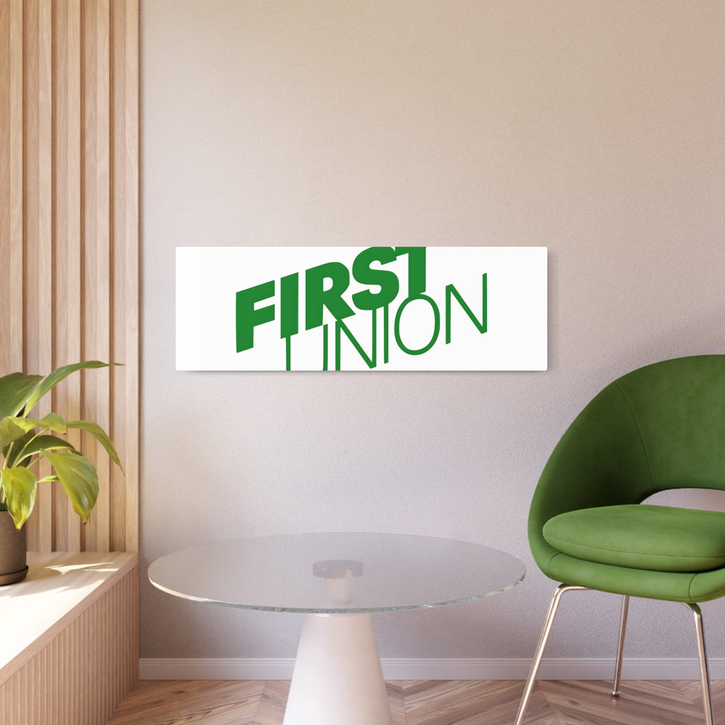 First Union Metal Sign