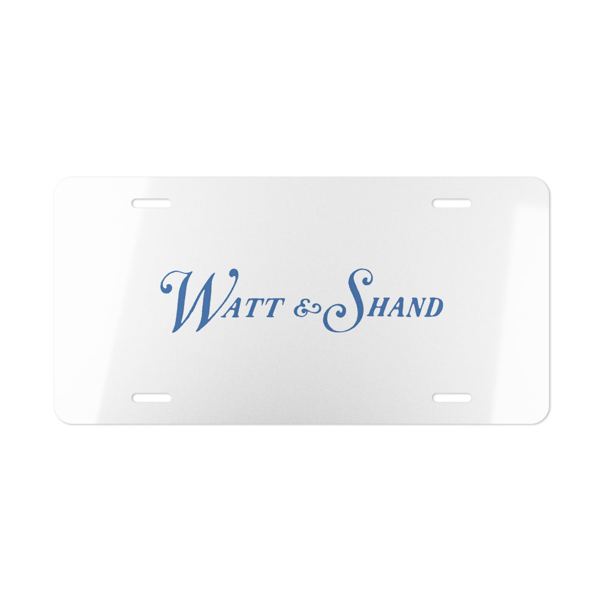 Watt & Shand Vanity License Plate