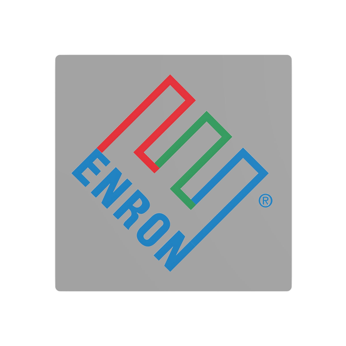 Enron Square Metal Sign