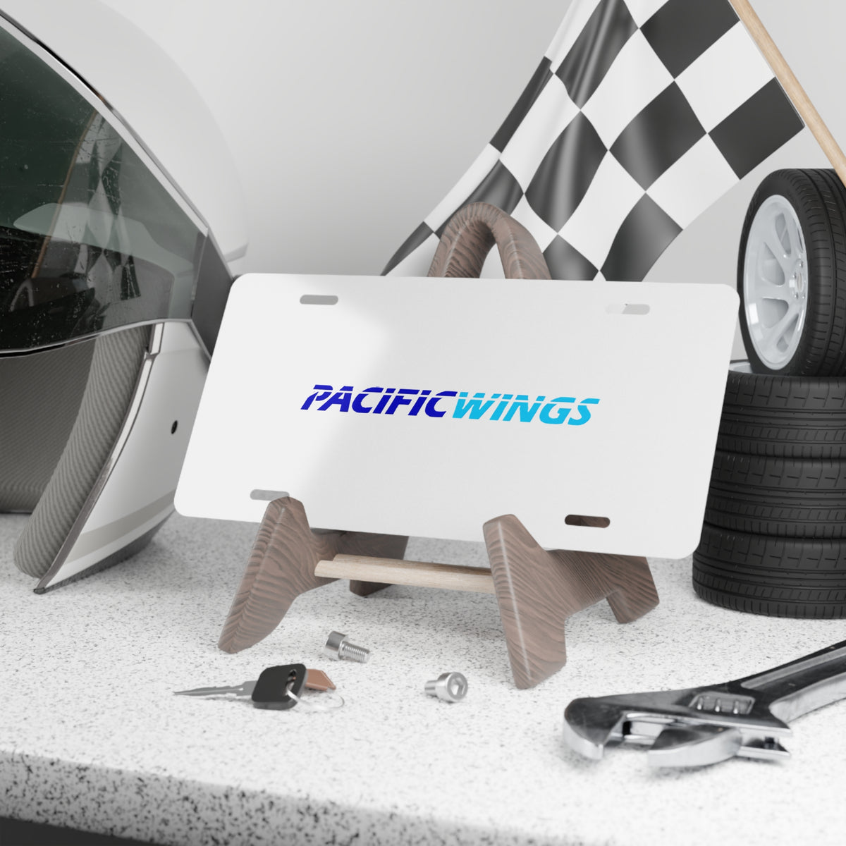 Pacific Wings Vanity License Plate