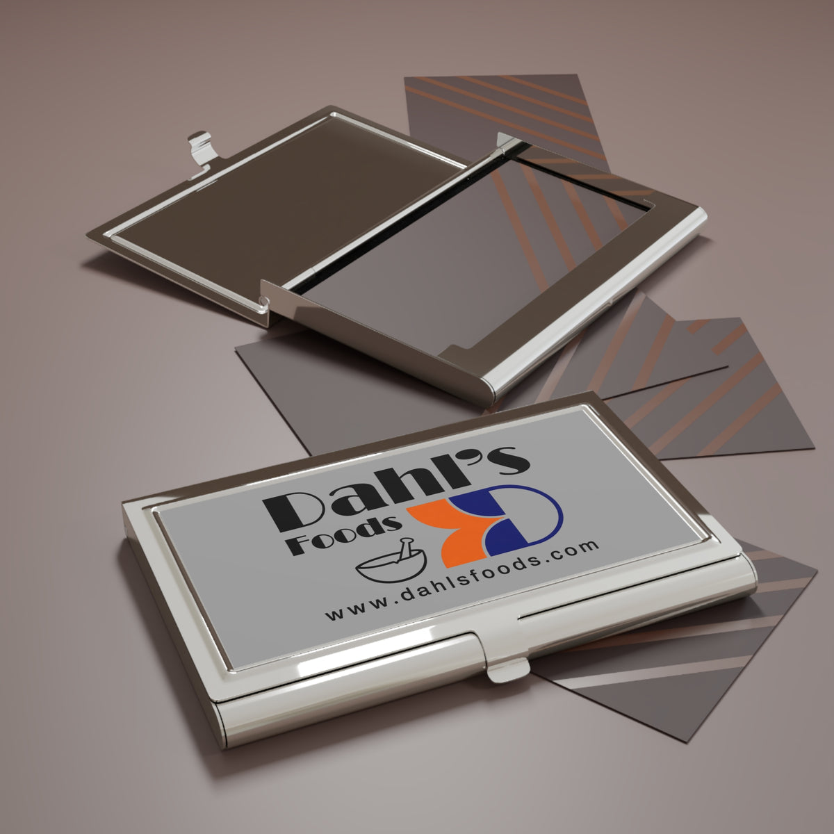 Dahl's Foods Metal Business Card Holder